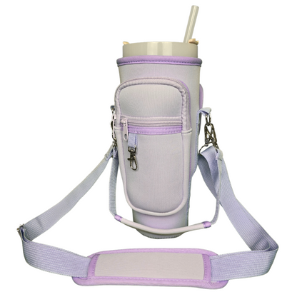 Stanley Cup Holder for Stroller- Insulated Carrier with Large Phone Pocket, Crossbody Strap & Wallet, Fits Most 30/40 Ounce Styles , Water Bottle Holder for Moms, Travelers & Active Lifestyles