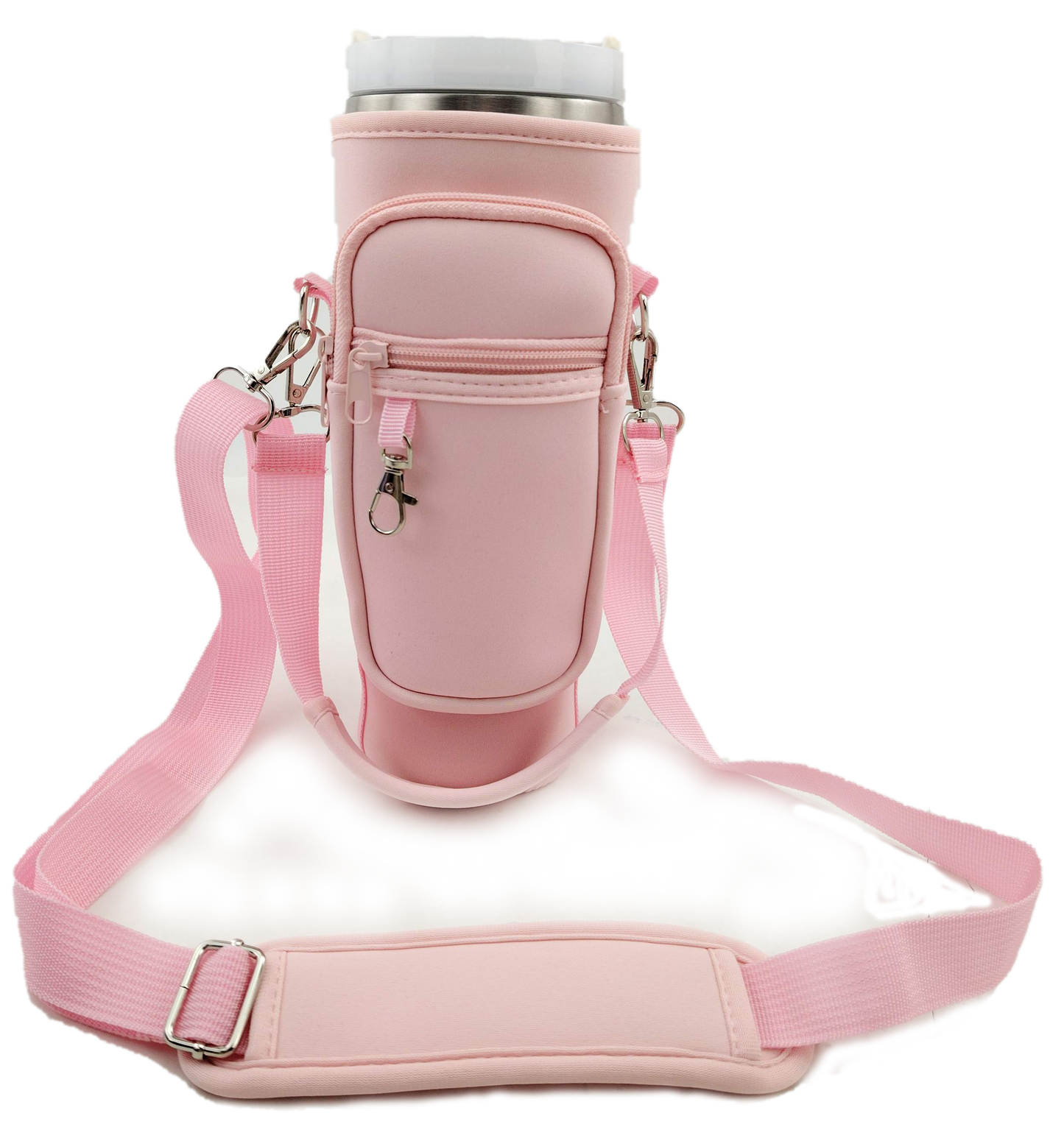 Stanley Cup Holder for Stroller- w/ Large Phone Pocket, Crossbody Strap & Wallet, Fits Most 30/40 Ounce Styles , Water Bottle Holder for Moms, Travelers & Active Lifestyles