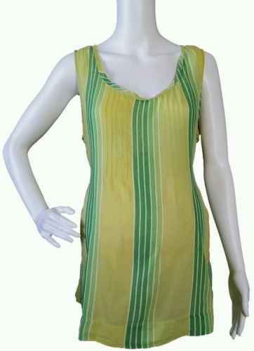 Old Navy Maternity Lemon-Lime Striped Sleeveless Tunic