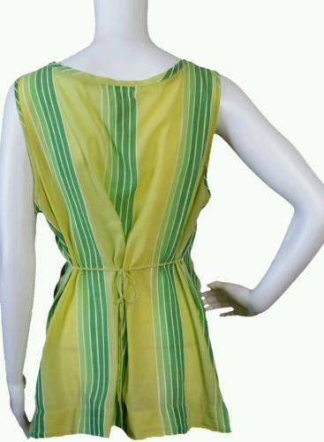 Old Navy Maternity Lemon-Lime Striped Sleeveless Tunic