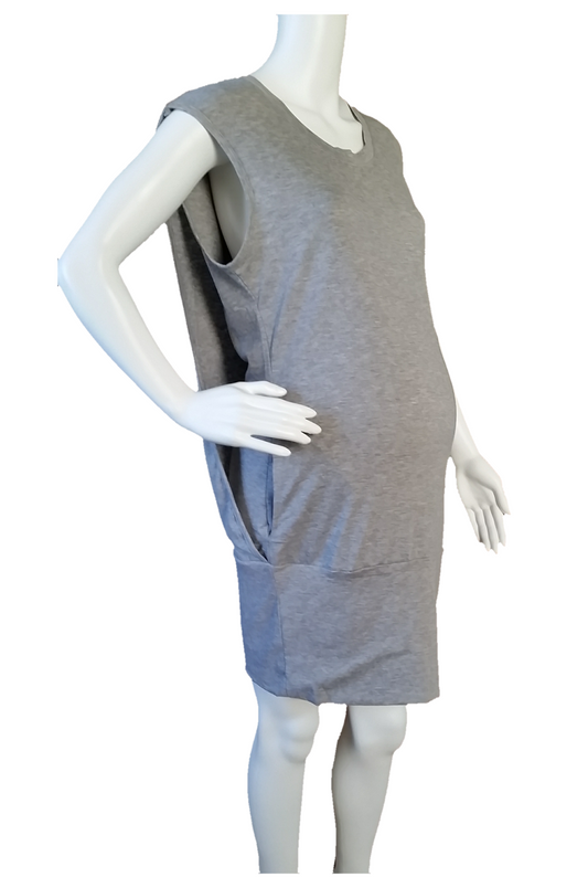 Sleevless Banded Hem T-shirt Dress