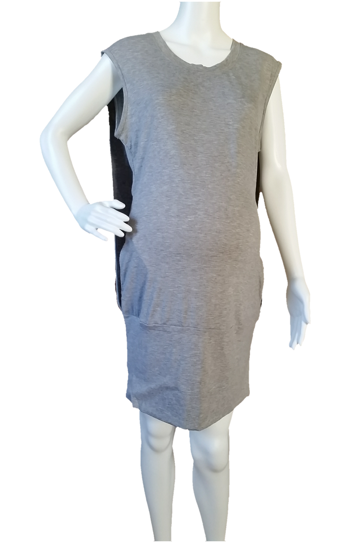 Sleevless Banded Hem T-shirt Dress