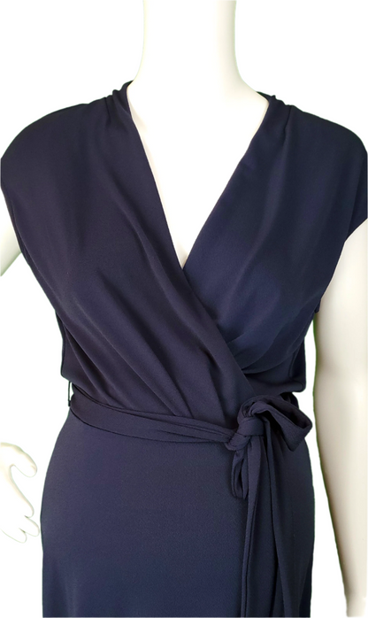 H&M Navy Knit Wrap Dress