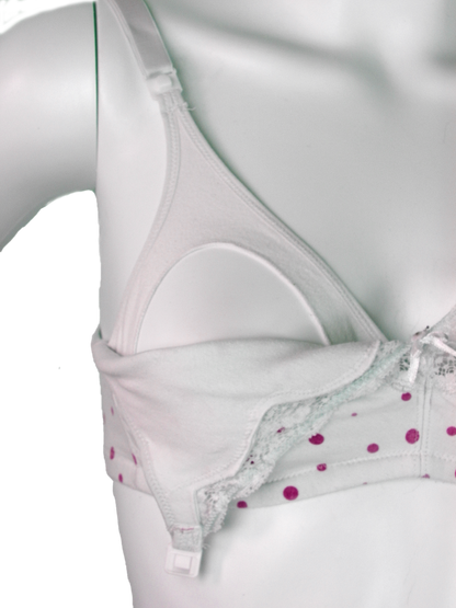 Pink Polka Dot Wireless Nursing Bra