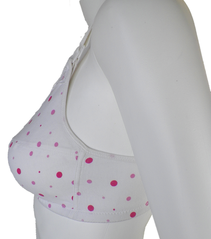 Pink Polka Dot Wireless Nursing Bra